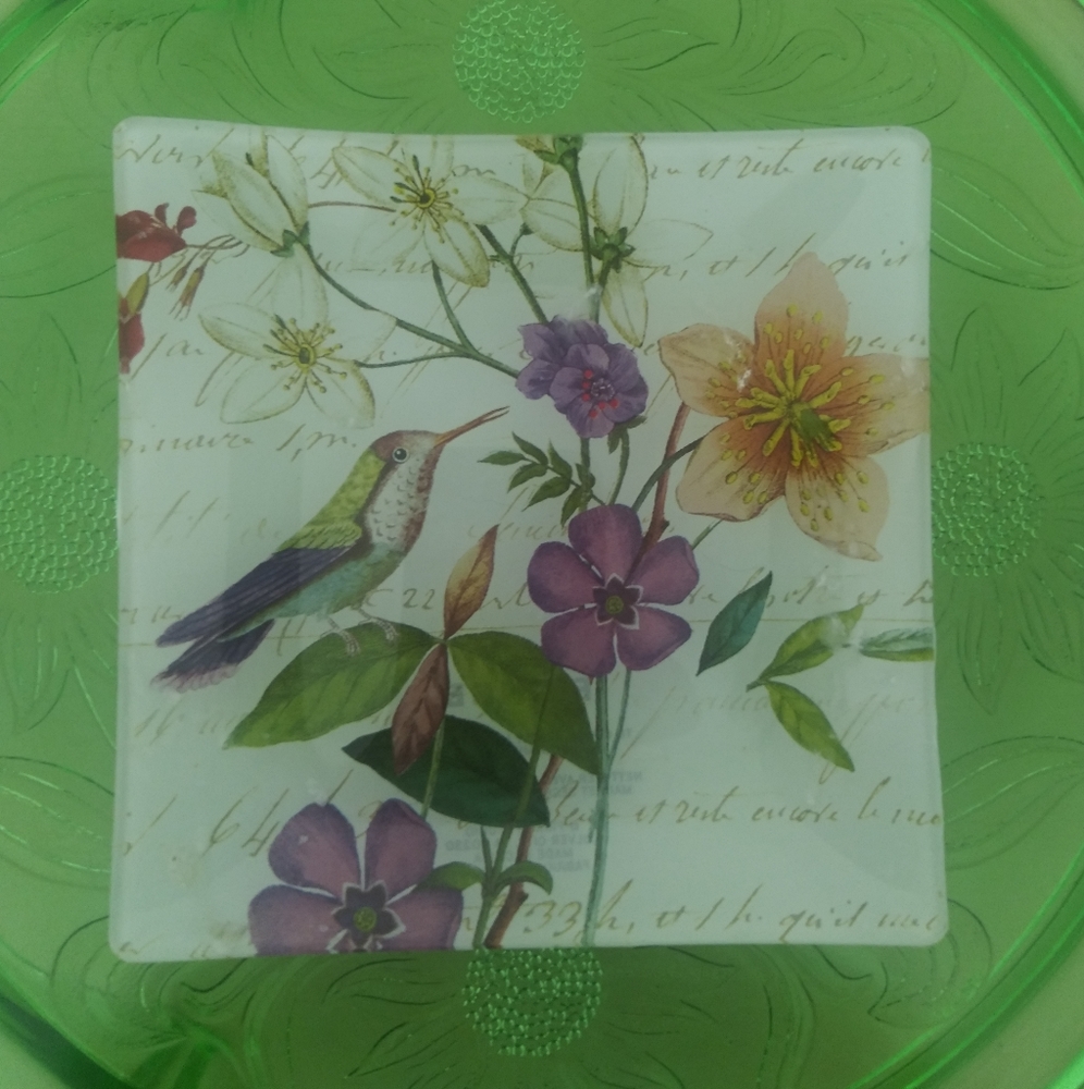 Fringe Studio Hummingbird Botanical Trinket Dish